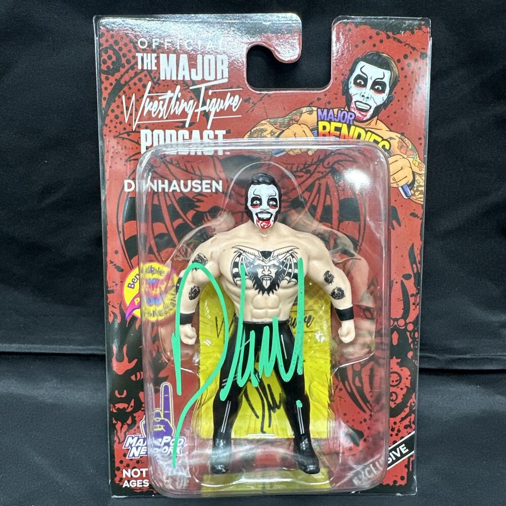 Danhausen MWFP Major Wrestling Figure Podcast Bendies Evil Variant Autographed